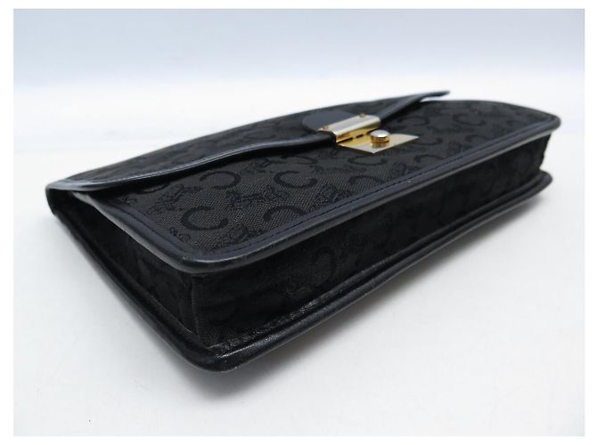 Céline CLUTCH VINTAGE CELINE IN CANVAS MONOGRAMMA NERO - vista 3