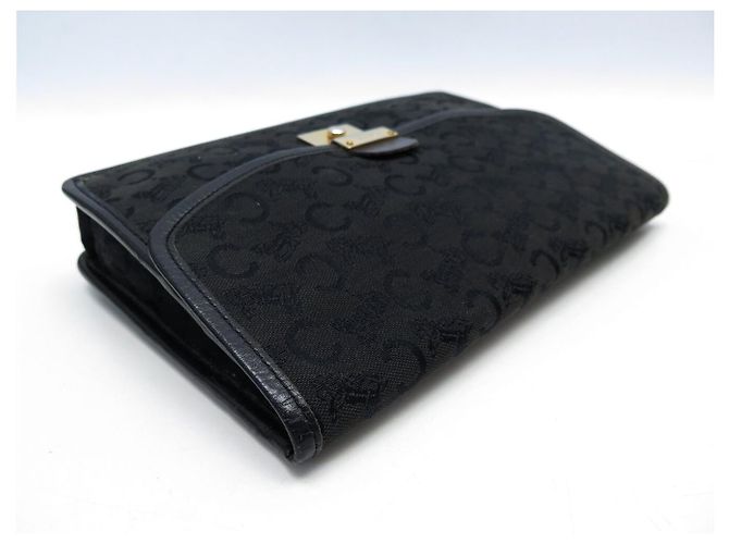 Céline CLUTCH VINTAGE CELINE IN CANVAS MONOGRAMMA NERO - vista 4