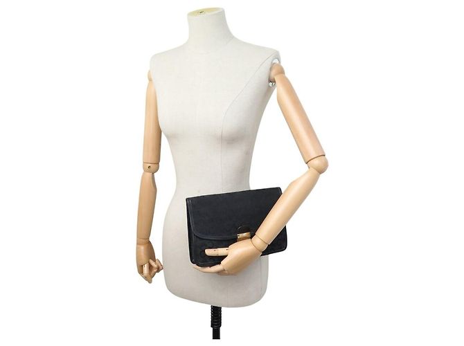 Céline CLUTCH VINTAGE CELINE IN CANVAS MONOGRAMMA NERO - vista 5