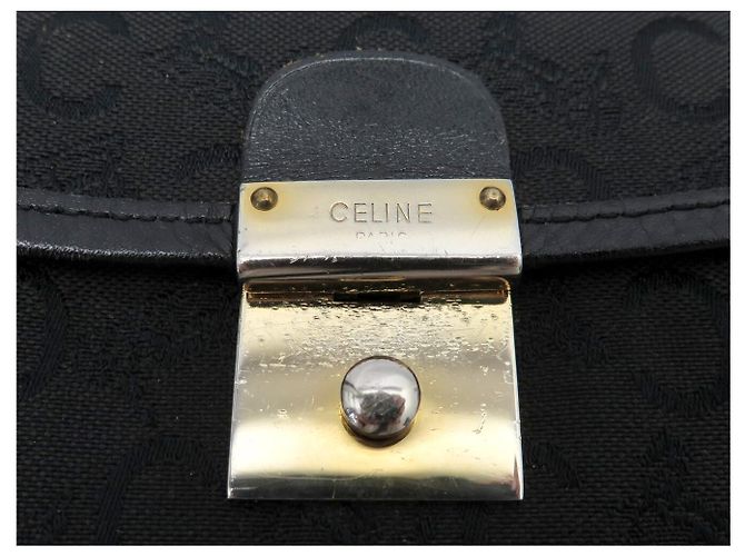 Céline CLUTCH VINTAGE CELINE IN CANVAS MONOGRAMMA NERO - vista 6