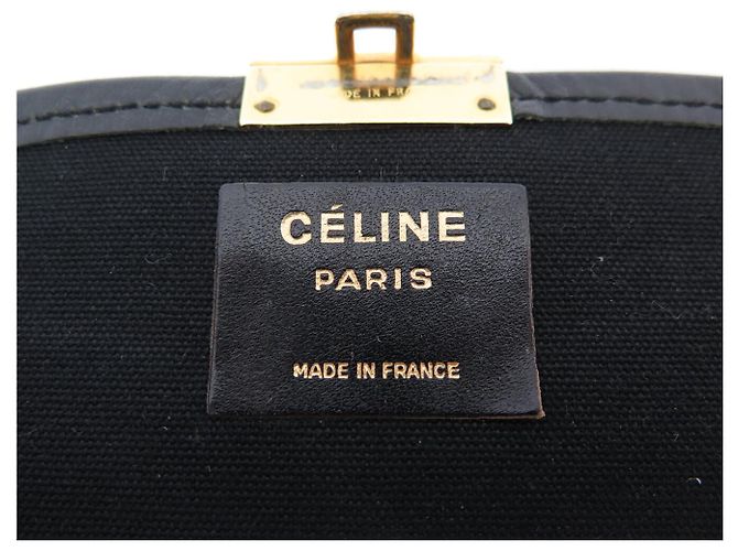 Céline CLUTCH VINTAGE CELINE IN CANVAS MONOGRAMMA NERO - vista 8