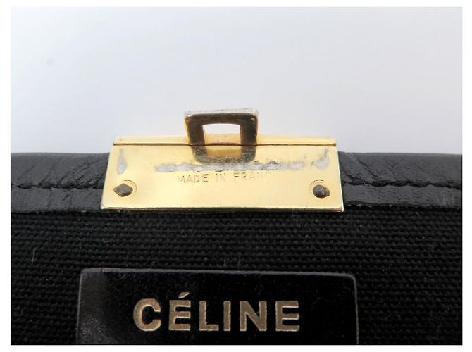 Céline CLUTCH VINTAGE CELINE IN CANVAS MONOGRAMMA NERO - vista 9