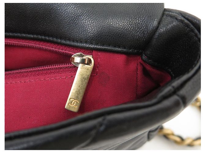 BORSA CHANEL 19 AS1160 IN PELLE NERA LOGO CC BORSA A SPALLA Nero - vista 11