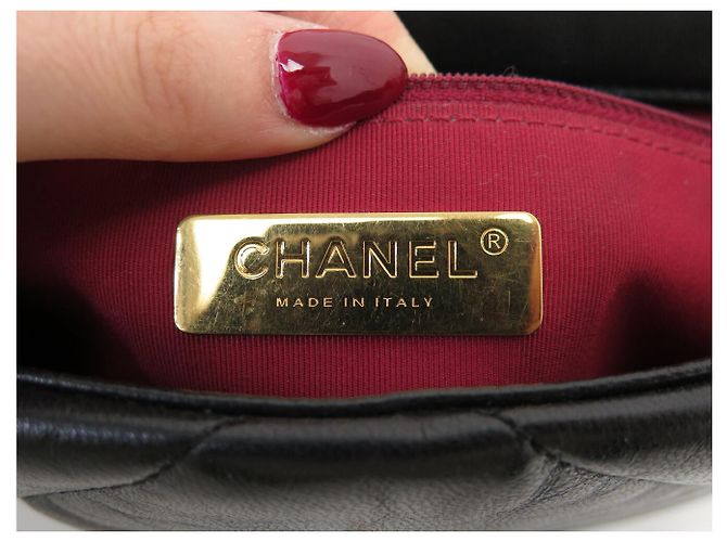 BORSA CHANEL 19 AS1160 IN PELLE NERA LOGO CC BORSA A SPALLA Nero - vista 9