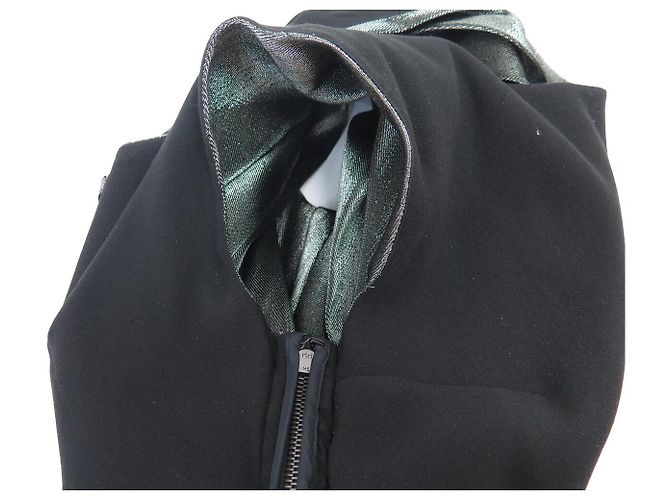 NUEVO VESTIDO LANVIN PLISADO SIN MANGAS W0-2002-2207-P8A TAMAÑO 36 EN ALGODÓN Verde - vista 10