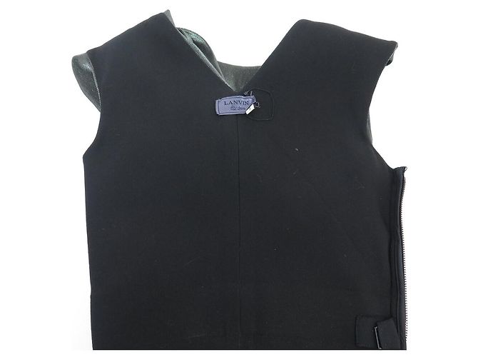 NUEVO VESTIDO LANVIN PLISADO SIN MANGAS W0-2002-2207-P8A TAMAÑO 36 EN ALGODÓN Verde - vista 4