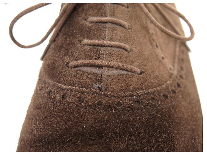 SCARPE JOHN LOBB SEYMOUR 10.5E 44.5 IN CAMOSCIO MARRONE - vista 11