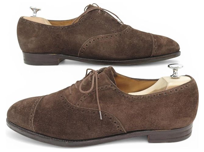 SCARPE JOHN LOBB SEYMOUR 10.5E 44.5 IN CAMOSCIO MARRONE - vista 3