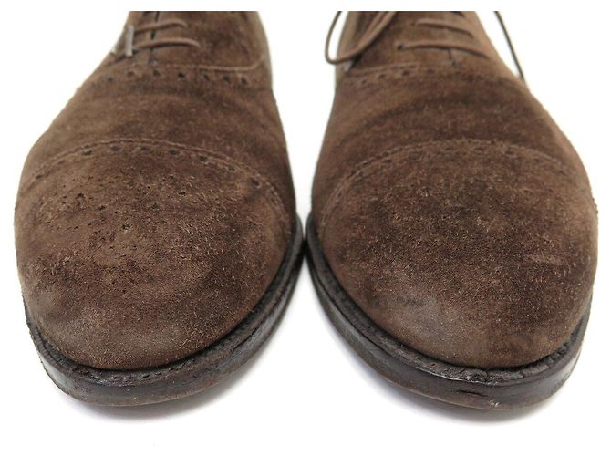 SCARPE JOHN LOBB SEYMOUR 10.5E 44.5 IN CAMOSCIO MARRONE - vista 4
