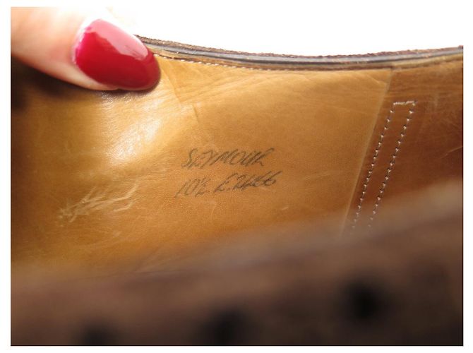 SCARPE JOHN LOBB SEYMOUR 10.5E 44.5 IN CAMOSCIO MARRONE - vista 9