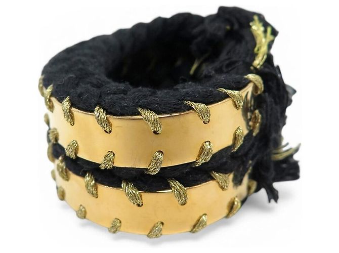 Bracciale Aurelie Bidermann Copacabana Cuff Aperto Metallo Dorato D'oro - vista 2
