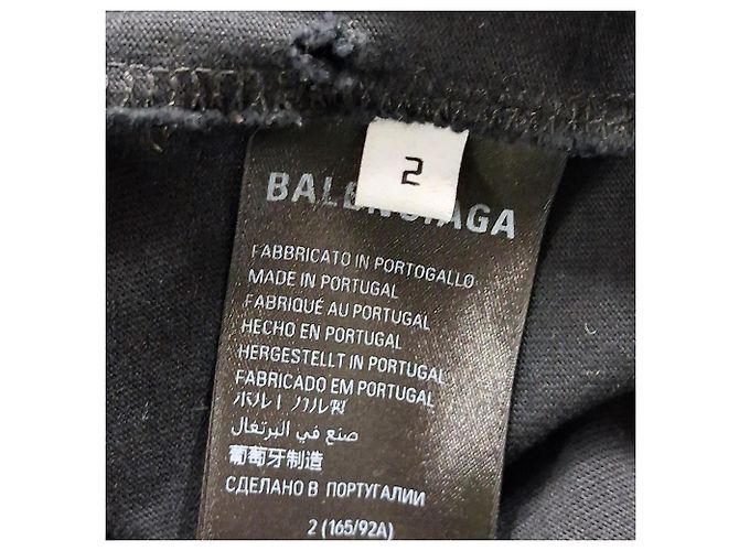 T-shirt Oversized Crypto Balenciaga in Cotone Nero - vista 4