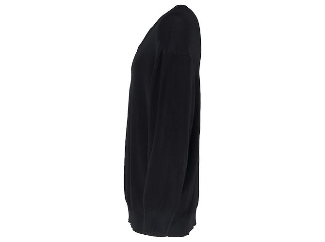 Balenciaga V-Ausschnitt Pullover aus schwarzer Viskose - Ansicht 2