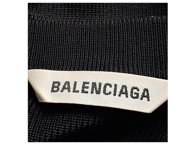 Balenciaga V-Ausschnitt Pullover aus schwarzer Viskose - Ansicht 7