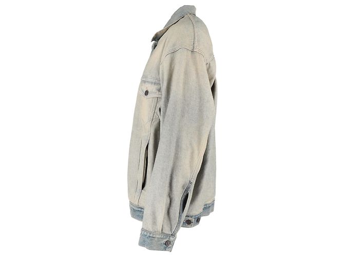 Giacca in denim lavato Balenciaga in cotone blu - vista 2