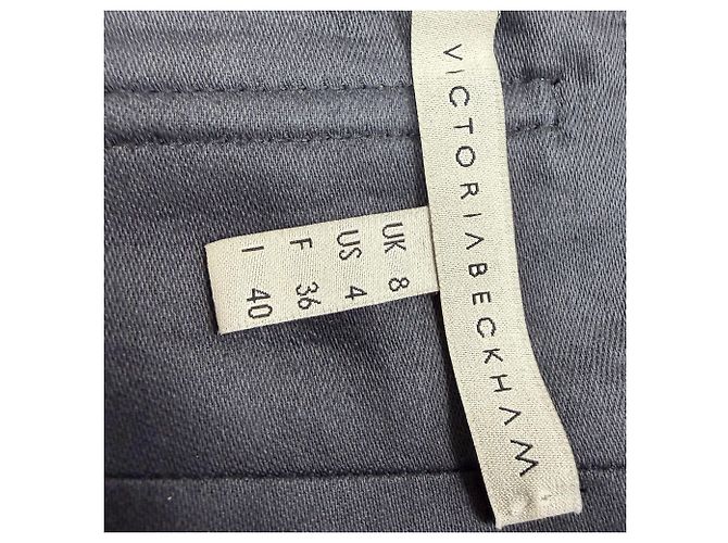 Vestido midi sin tirantes Victoria Beckham en poliéster marrón Castaño Roja - vista 3