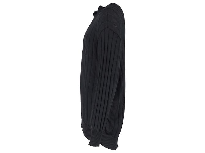 Balenciaga Oversized Rollkragenpullover aus schwarzer Seide - Ansicht 2