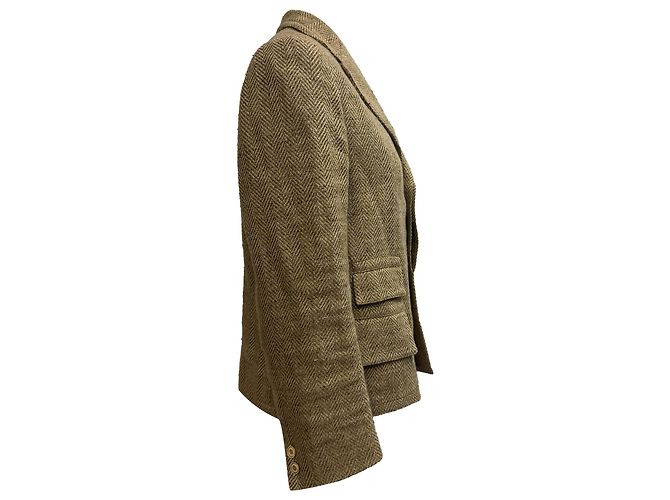 Blazer de lino marrón en espiga Ralph Lauren Castaño Roja - vista 2