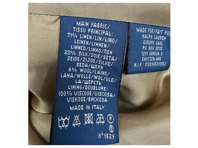 Blazer de lino marrón en espiga Ralph Lauren Castaño Roja - vista 5