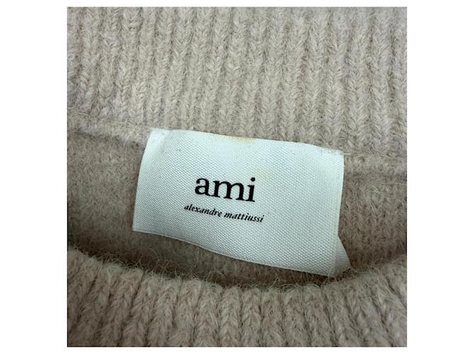 Cloudy Ami de Cœur Pullover von AMI Paris aus rosa Wolle Braun Pink - Ansicht 4