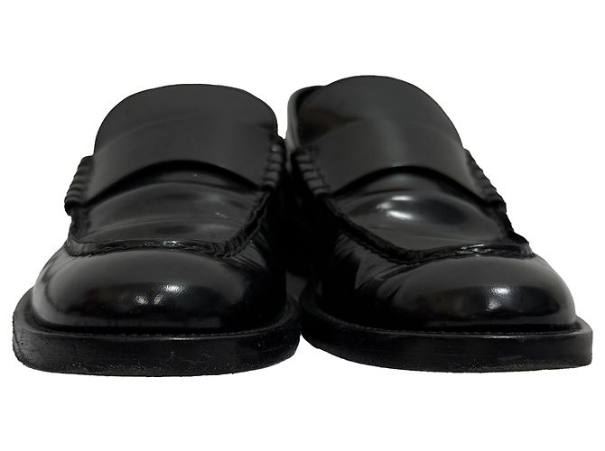 Timeless Mocassini con logo lucido Chanel in pelle di vitello nera Nero - vista 2