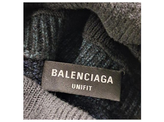 Balenciaga BB Laurel Rollkragenpullover aus mehrfarbiger Wolle Mehrfarben - Ansicht 4
