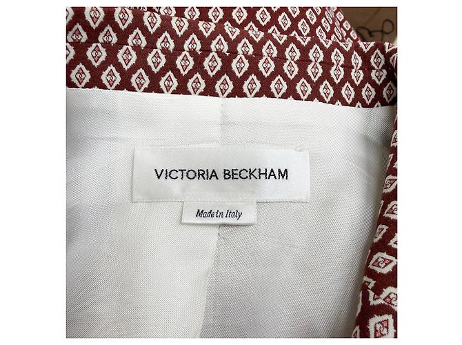 Victoria Beckham Printed Blazer in Multicolor Viscose Multiple colors - view 4