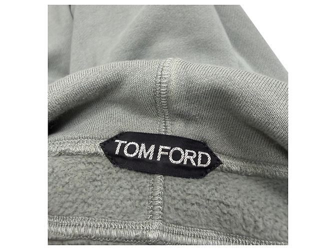 Tom Ford Fleece Hoodie aus grauer Baumwolle - Ansicht 4