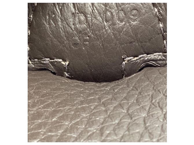 Borsa a Spalla Hermès Evelyn III 29 in Pelle Clemence Marrone Grigio - vista 10