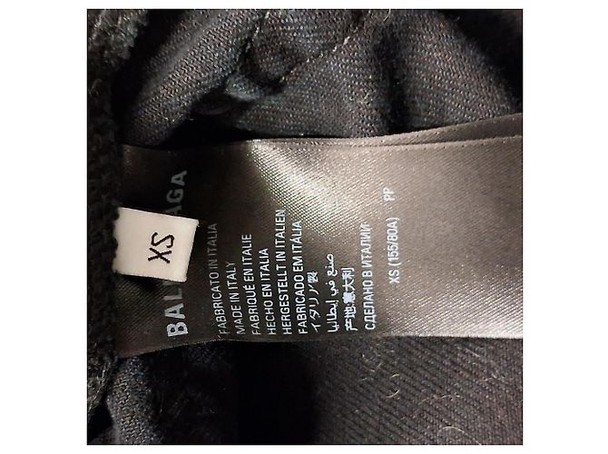 Giacca in denim deconstructed lavata Balenciaga in cotone nero - vista 6