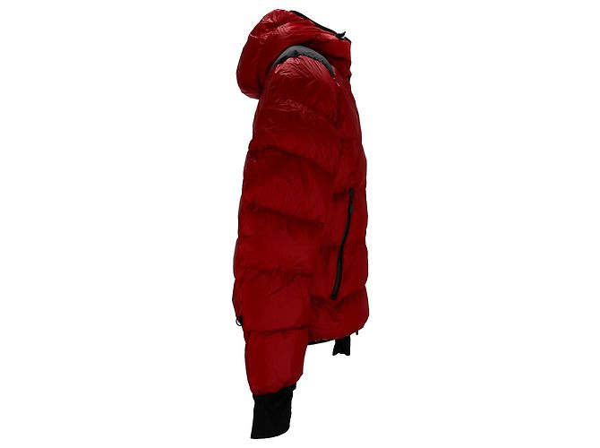 Giacca da sci con cappuccio Moncler Grenoble Hintertux in poliamide bordeaux Rosso Bordò - vista 4