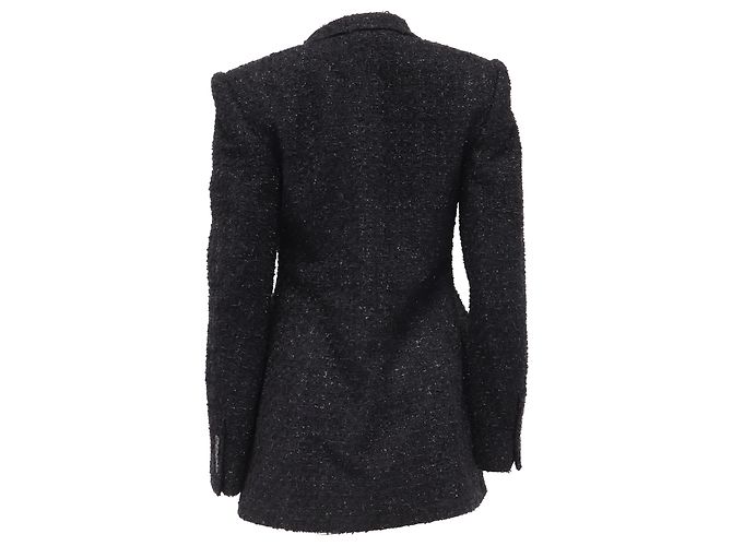 Blazer Hourglass de Tweed Balenciaga en Algodón Negro - vista 4