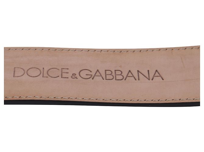 Cinturón con hebilla Dolce & Gabbana en cuero negro - vista 4