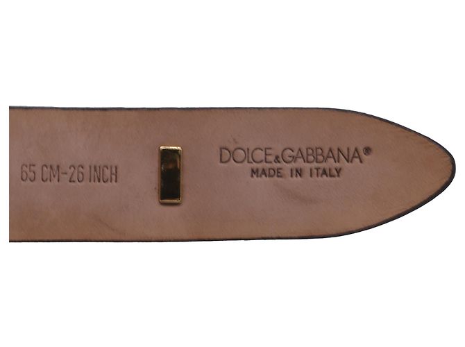 Cinturón con hebilla Dolce & Gabbana en cuero negro - vista 5