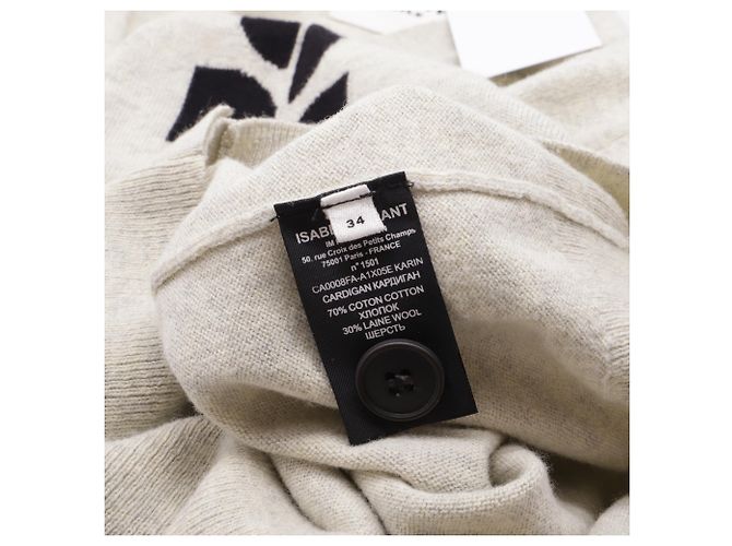 Cárdigan Newton en algodón gris de Isabel Marant Étoile - vista 6