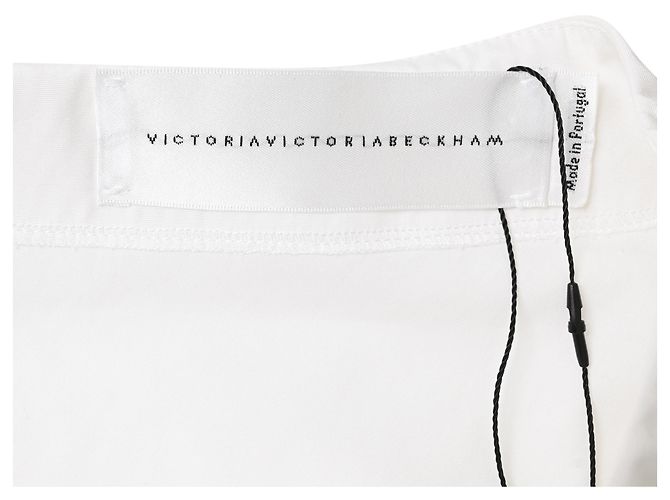 Victoria Victoria Beckham Off-Shoulder Rüschbluse aus weißer Baumwolle Roh - Ansicht 3