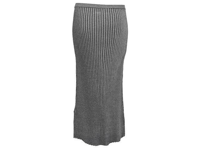 Victoria Beckham Midi-Rock aus grauem Polyester - Ansicht 3