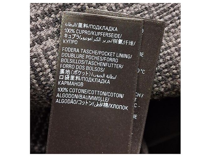 Balenciaga Deconstructed Check Coat in Grey Wool - view 7