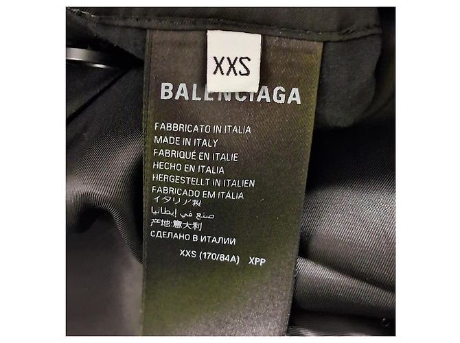 Balenciaga Deconstructed Check Coat in Grey Wool - view 8