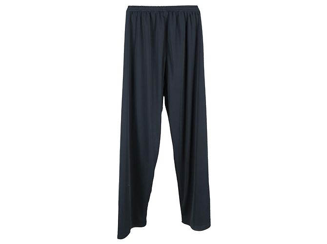 Pantaloni da jogging con cordino Balenciaga in poliestere blu navy - vista 2