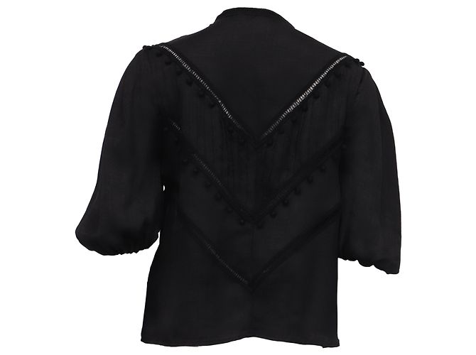 Iro Poyra Bluse aus schwarzer Viskose - Ansicht 4