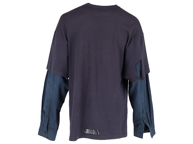 T-shirt a maniche lunghe sovrapposta Balenciaga in cotone multicolore - vista 3