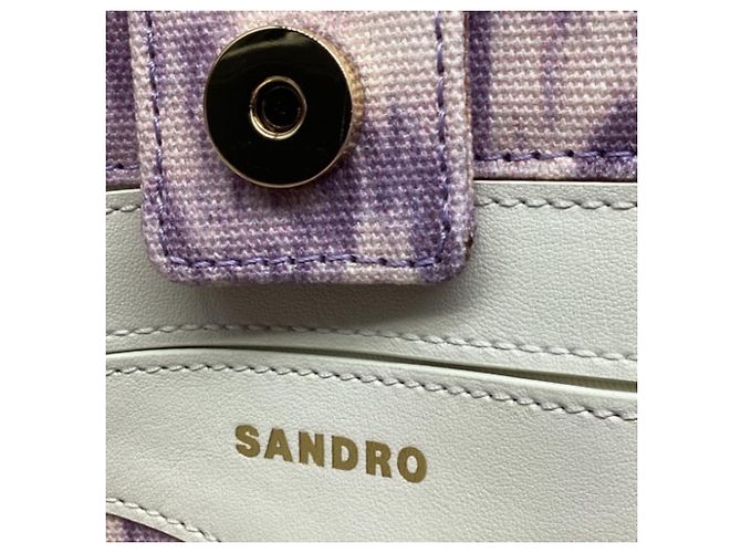 Borsa tote tie-dye Kasbah Sandro in cotone viola Porpora - vista 10