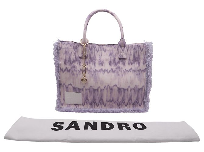 Borsa tote tie-dye Kasbah Sandro in cotone viola Porpora - vista 5