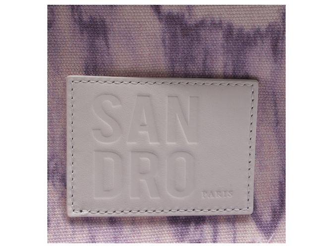Borsa tote tie-dye Kasbah Sandro in cotone viola Porpora - vista 6