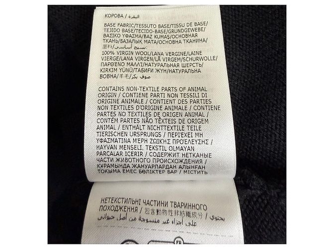 Moncler Halb-Zip Polo-Pullover aus schwarzer Schurwolle - Ansicht 5