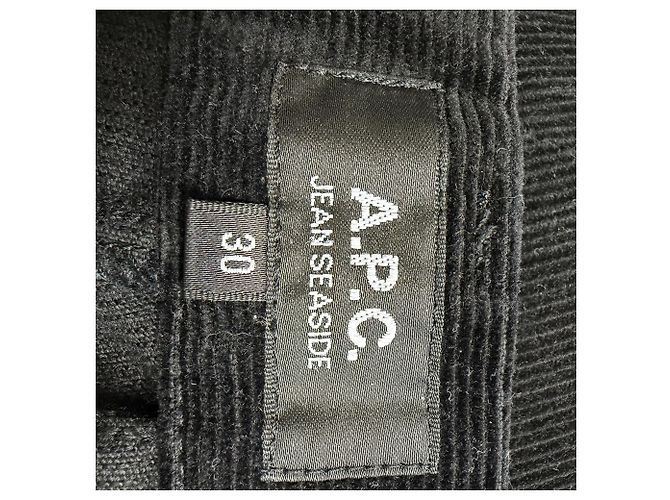 Apc Pantalones de pana A.P.C. Achille en algodón negro - vista 3