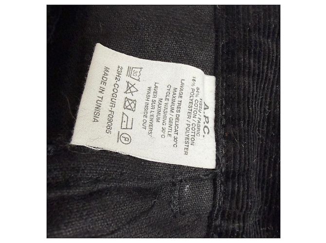 Apc Pantalones de pana A.P.C. Achille en algodón negro - vista 4