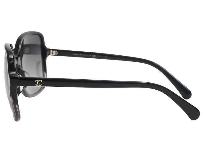 Timeless Occhiali da sole oversize degradé Chanel in acetato nero - vista 2
