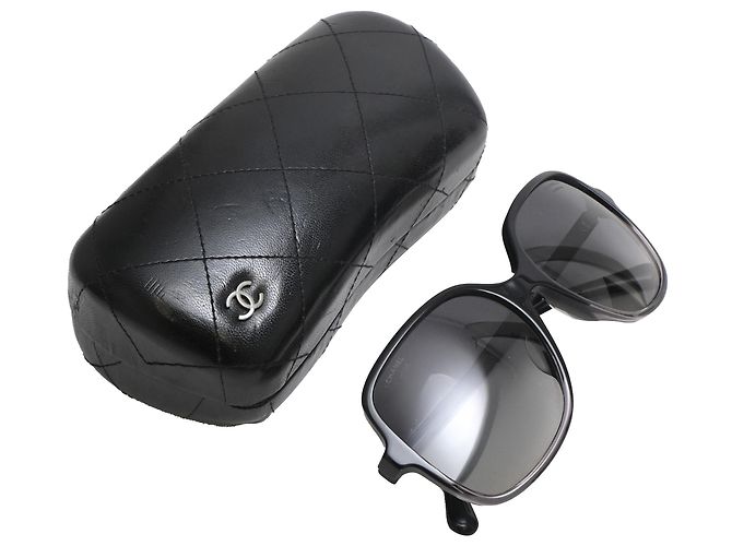 Timeless Occhiali da sole oversize degradé Chanel in acetato nero - vista 9